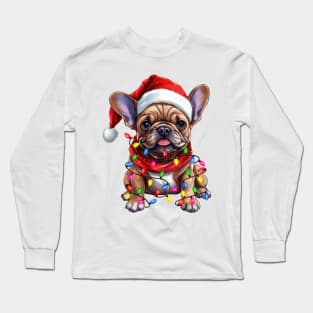 Christmas French Bulldog Long Sleeve T-Shirt